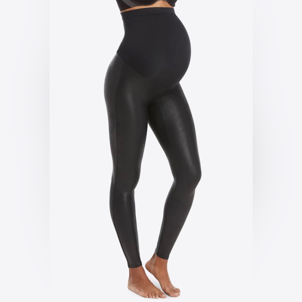 Maternity Spanx Faux Leather Leggings